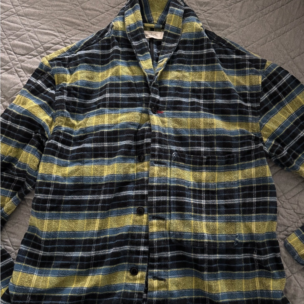 Plaid Button-Up Shirt